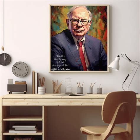 Warren Buffett Famous Quotes Original Signature Inspirational Wall Art ...