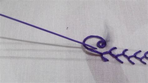 Embroidery Stitch Feather Stitch Embroidery Youtube