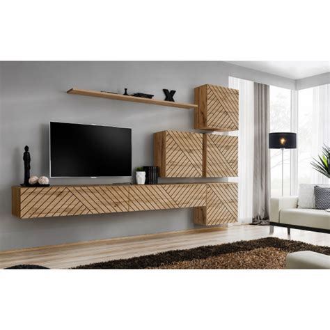 Ensemble Meuble TV Switch Lamel IX 310cm Naturel