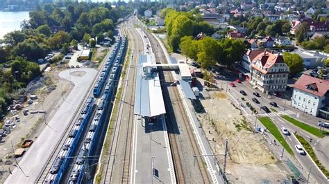 Lindau Bodensee Drohnenflug über Bahnhof Reutin mit Blick auf den