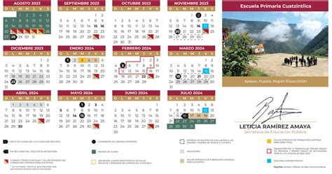 Calendario Escolar ciclo 2023 2024 Michoacán