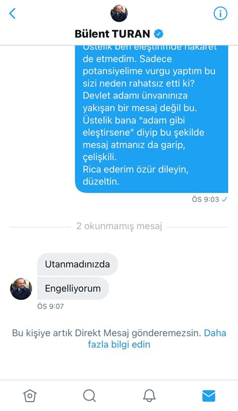 AKPli Bülent Turan kendisi hakkında yapılan paylaşıma hakaret yağdırdı