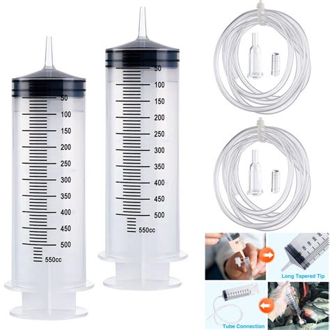 Ml Large Plastic Syringe Pcs For Liquid W Tubes Tip Adapters