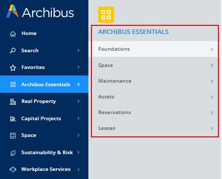 Archibus Essentials Saas Modules