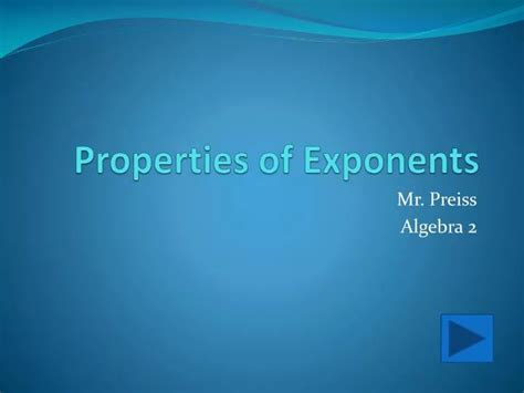 Ppt Properties Of Exponents Powerpoint Presentation Free Download