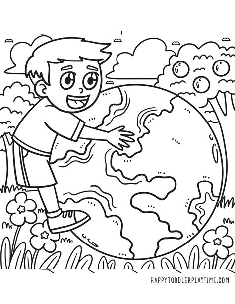 Free Earth Day Printable Coloring Pages For Kids Happy Toddler Playtime