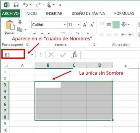 Definición de Celda activa en excel Qué es Significado y Concepto