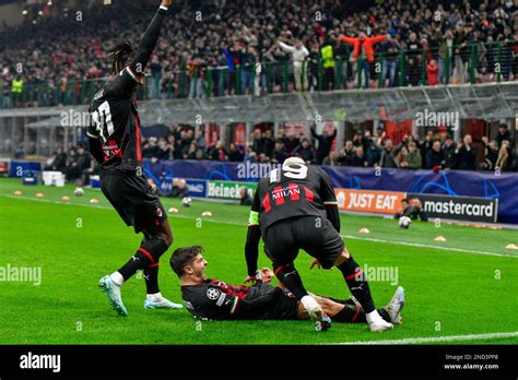 Milano Italy Th Feb Brahim Diaz Of Ac Milan Scores For