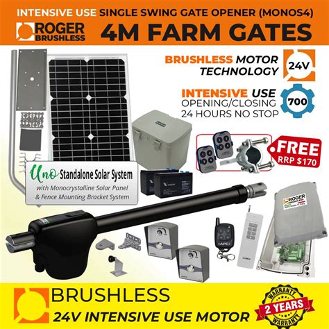 Solar Powered Farm Gate Opener Essentials Kits with Entry and Exit ...