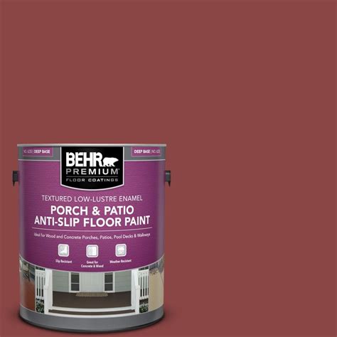 BEHR PREMIUM 1 Gal PPU1 10 Forbidden Red Textured Low Lustre Enamel