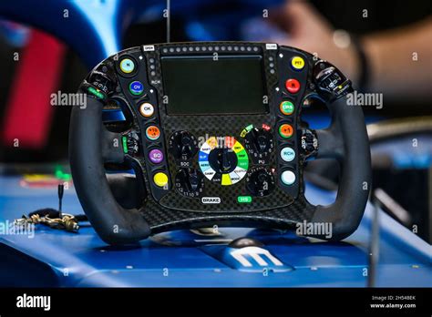 Steering Wheel Of The Alpine F1 A521 Mechanical Detail During The