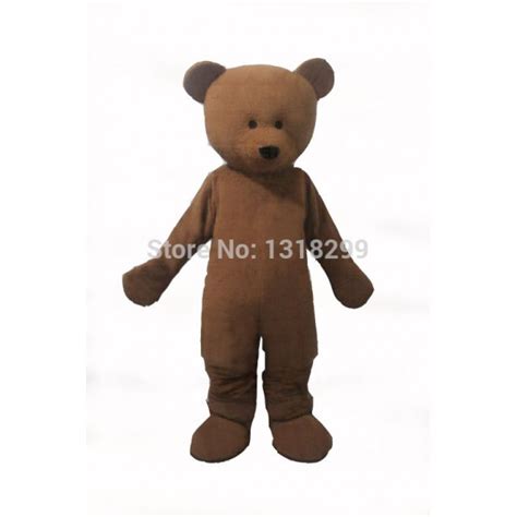 Brown Fluffy Bear Mascot Costume