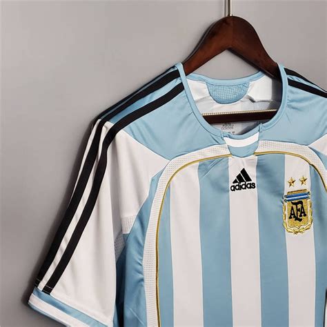 Argentine 2006 Home Reissue Retro Maillot De Foot Etsy