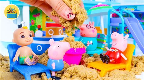 Cocomelon Friends Peppa Pig Pretend Play At The Beach Peppa Pig Toy