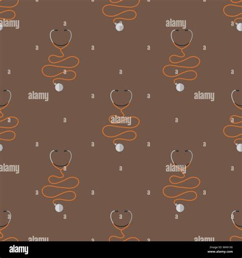 Medical Stethoscope Icon Seamless Pattern Stock Photo Alamy