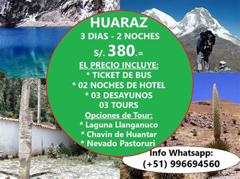 Proforma Programa Tur Stico A Huaraz D As Noches