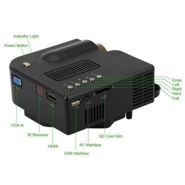 UC28 PRO Mini Portable HD LED Projector Home Cinema