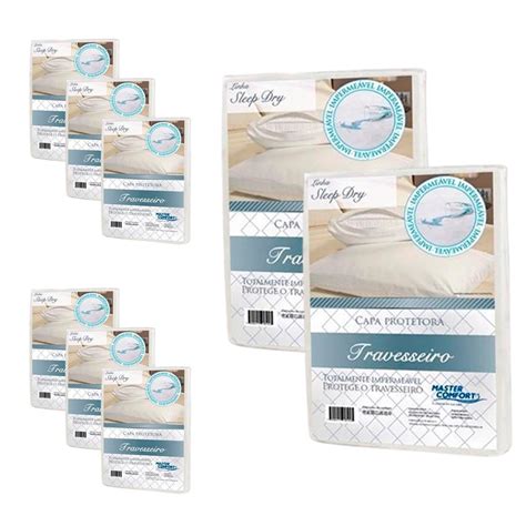 Kit 8 Capas De Travesseiro Protetora Sleep Dry Impermeável no Shoptime