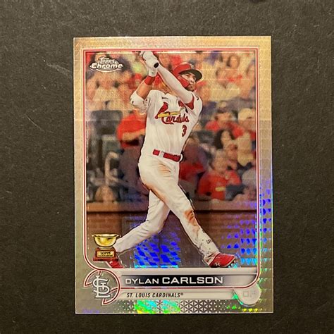 Topps Chrome Prism Refractor Dylan Carlson Rookie Rc Gold Cup