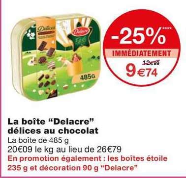 Promo La Boîte delacre Délices Au Chocolat chez Monoprix iCatalogue fr