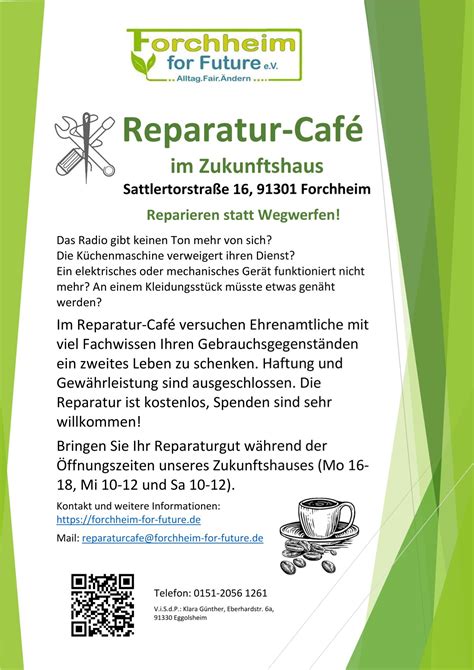 Reparatur Caf Forchheim For Future Alltag Fair Ndern