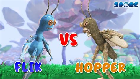 Flik Vs Hopper Insect Cartoon Face Off [s1e2] Spore Youtube