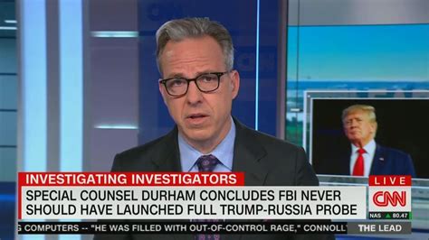 ‘pretty Damning For The Fbi Cnns Jake Tapper Says Durham Uncovered