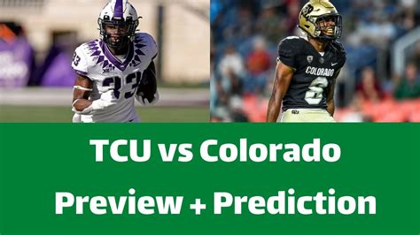 Tcu Vs Colorado 2022 Week 1 Preview Prediction Youtube