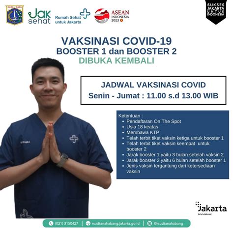 Vaksinasi COVID-19 RSUD Tanah Abang (Februari 2023) | AtmaGo
