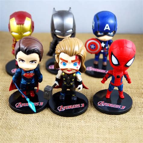 6pcs/set The avengers Action Figures model toy 10cm Super hero gift for ...