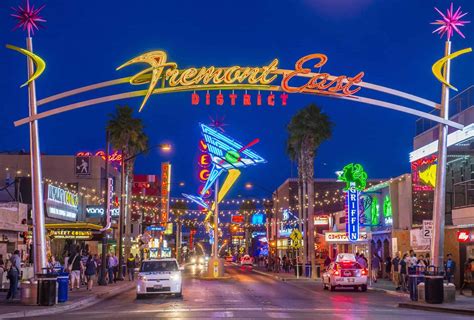 Fremont East Entertainment District Neon Signs Bars Dining Las Vegas