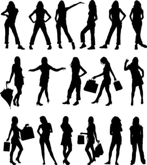 Premium Vector Vector Silhouettes Girls