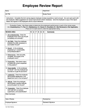 27 Printable Performance Review Form Templates Fillable Samples In