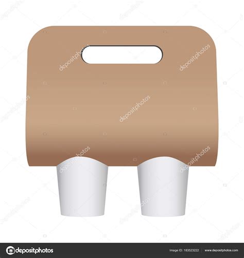 Blank Coffee Cup Carrier Stock Vector By ©evgeniyzimin 183523222