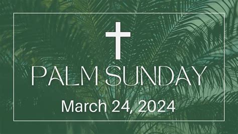 Palm Sunday March 24 2024 Palm Sunday Of The Lord’s Passion Youtube