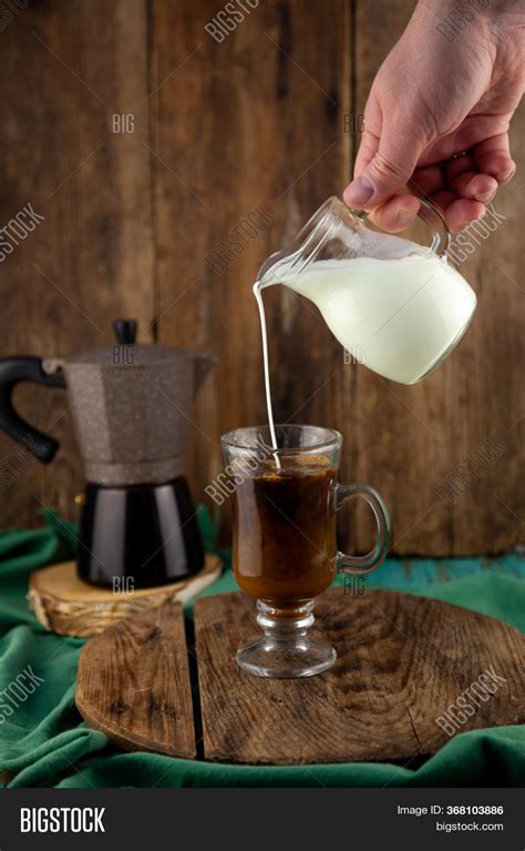 Pour Milk Into Coffee Image And Photo Free Trial Bigstock