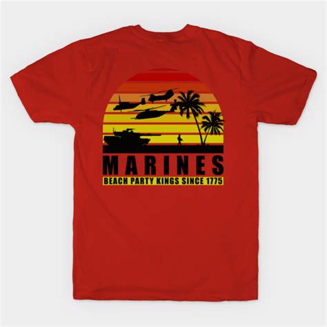 Us Marines Beach Party Us Marines T Shirt Teepublic