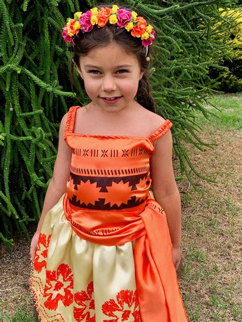 Girls Moana Costume Inspired Moana Dress Disney Princess Girls Etsy Uk