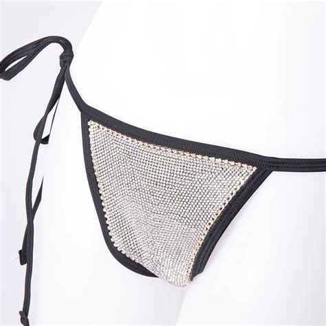 Luxury Bling Rhinestone Bikini Sliver Set Crystal Diamond Sexy Women S