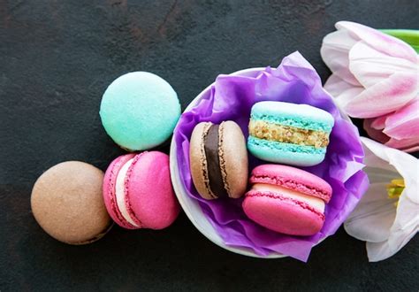 Premium Photo Colorful Macaroons