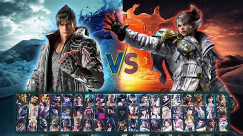 Tekken all characters New virus Jin Kazama vs Lars 鉄拳全キャラクター 新型ウイルス 風間仁