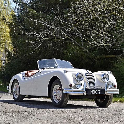 Jaguar Xk140 Roadster 1956 White For Sale As Framed Prints Photos