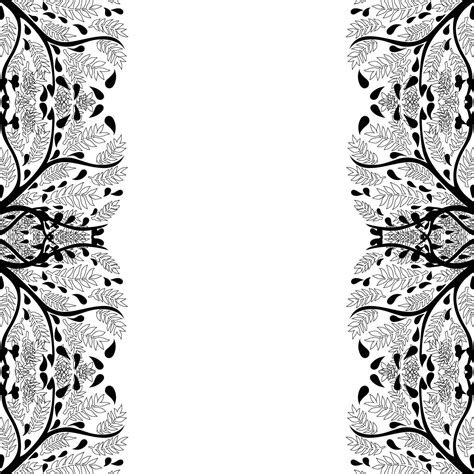 Tree Silhouette Border isolated on White Background 5120761 Vector Art ...
