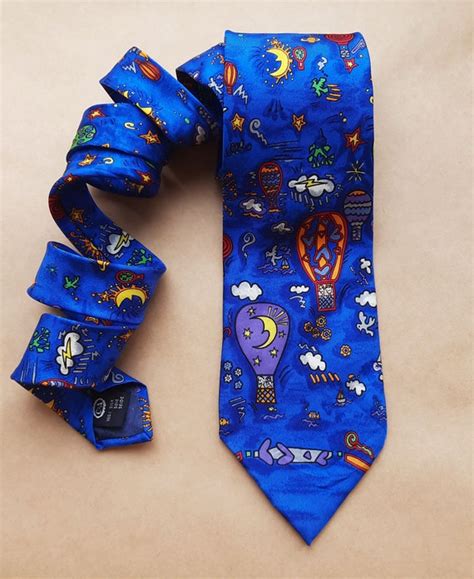 Hot Air Balloon With Basket Tie Funny Tie Geek Gifts Gem