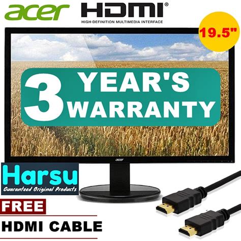 Acer Inch Hd Lcd Led Hdmi Monitor Desktop Pc K Hql Shopee Malaysia