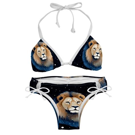 Leo Constellation Detachable Sponge Bikini Set Adjustable Strap One