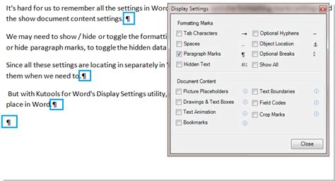 Quickly Show Hide Or Toggle Formatting Marks Paragraph Marks