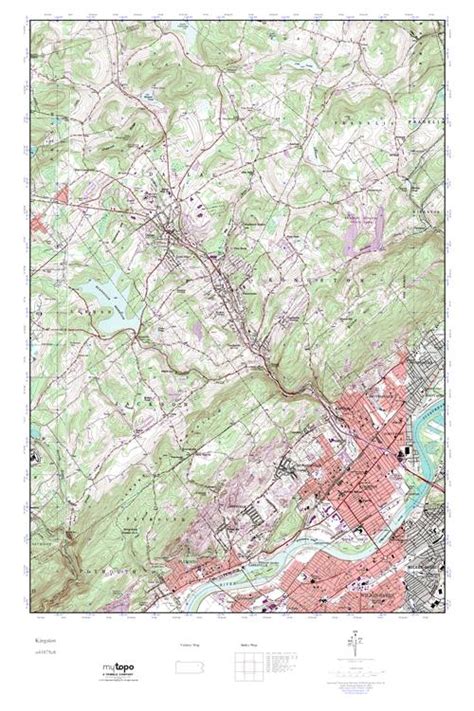 Mytopo Kingston Pennsylvania Usgs Quad Topo Map