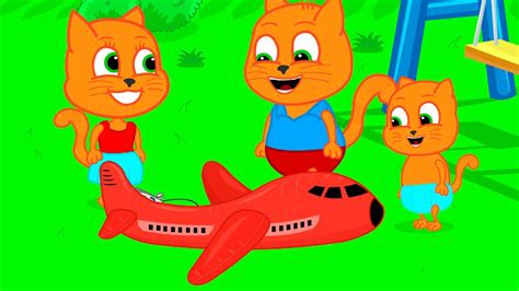 Familia de Gatos Aviones Inflables Dibujos Animados Para Niños YouTube