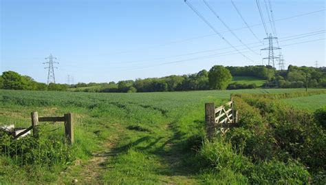 Field And Pylons Near Brook Lodge Farm © Oast House Archive Cc By Sa20